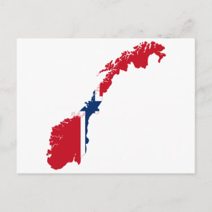 POSTAL MAPA DE NORUEGA