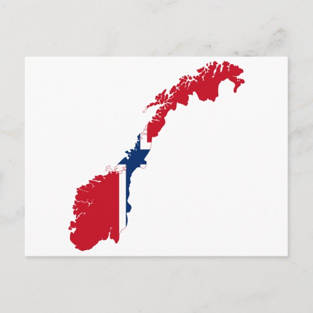 POSTAL MAPA DE NORUEGA (Anverso)