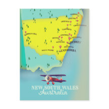 mapa de Nueva Gales del Sur Australia
