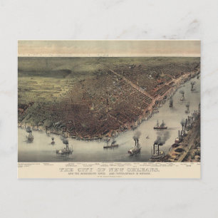 Postal Mapa de Nueva Orleans