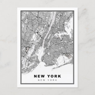 Postal Mapa de Nueva York