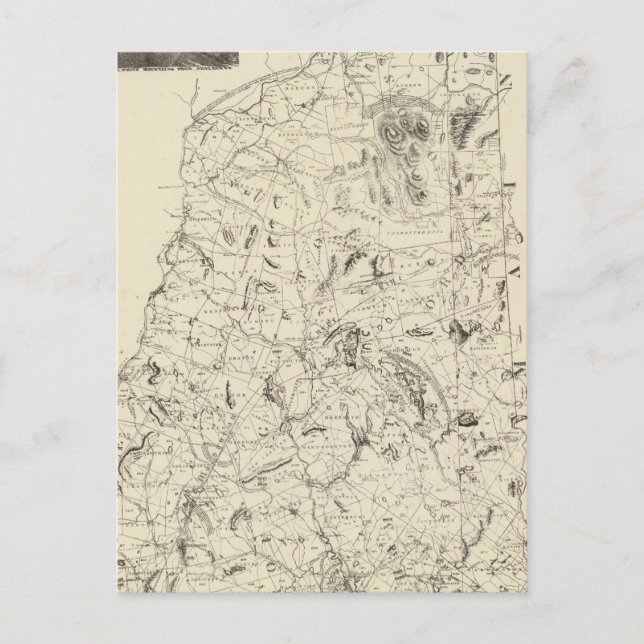 Postal Mapa de Nuevo Hampshire 1816 (Anverso)