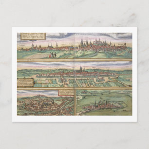 Postal Mapa de Nuremberg, Ulm y Saltzburgo, de 'Civita