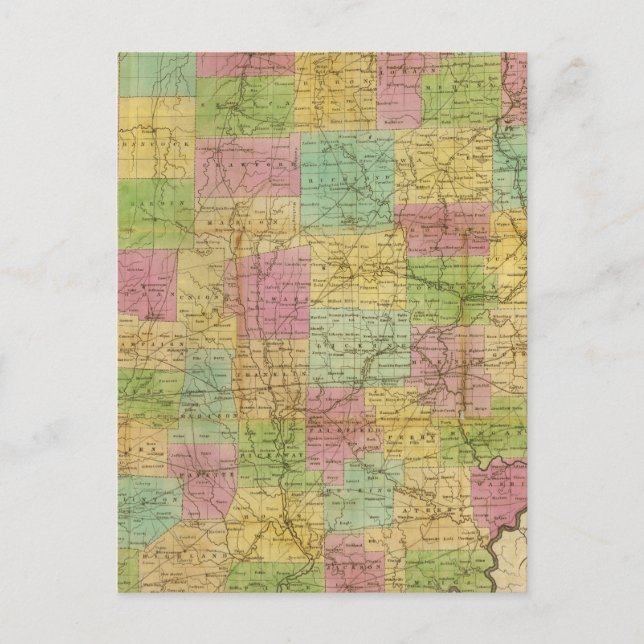 Postal Mapa de Ohio 2 (Anverso)