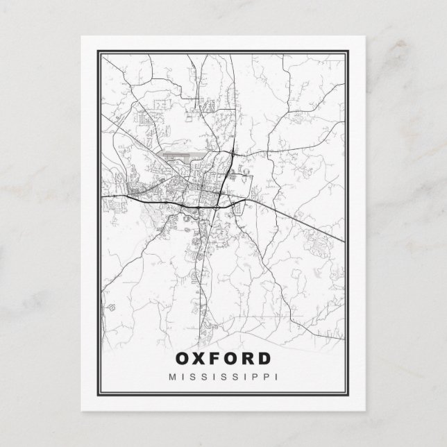 Postal Mapa de Oxford (Anverso)