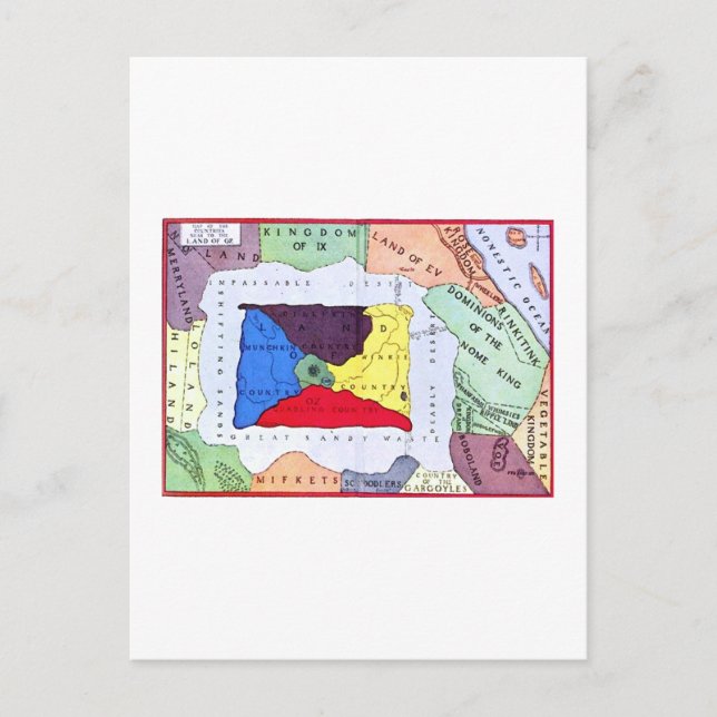 Postal Mapa De Oz (Anverso)