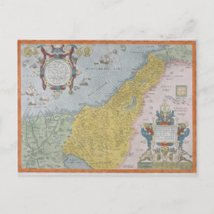 Postal Mapa de Palestina