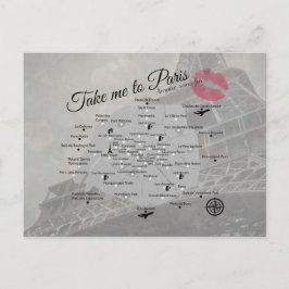 Postal Mapa de París