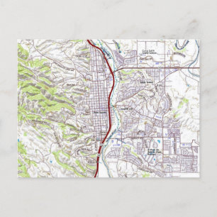 Postal Mapa de Paso Robles, California