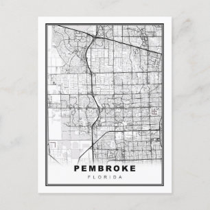 Postal Mapa de Pembroke Pines
