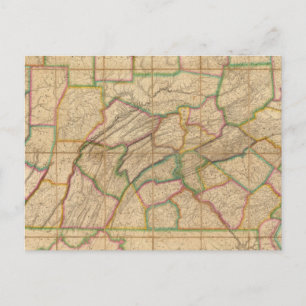 Postal Mapa de Pensilvania