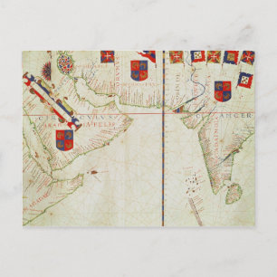 Postal Mapa de Persia, Arabia e India