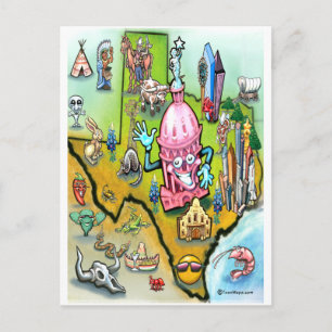 Postal Mapa de Personalizados de Austin Texas
