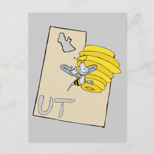 Postal Mapa de Personalizados de Utah UT con arte Persona