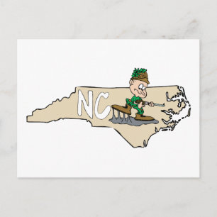 Postal Mapa de Personalizados NC de Carolina del Norte co