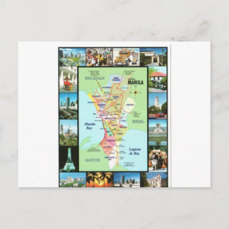 POSTAL MAPA DE PHILIPINES MANILA