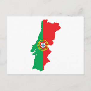 Postal Mapa De Portugal
