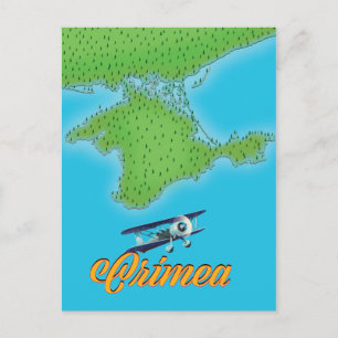 Postal mapa de póster de viaje de estilo vintage de Crime