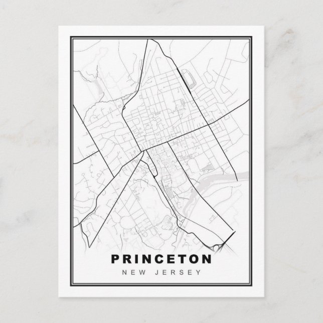 Postal Mapa de Princeton (Anverso)