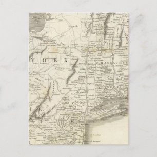 Postal Mapa de Provincias de los Estados Unidos