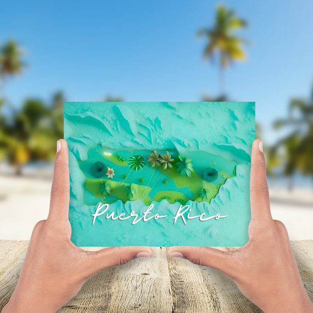 Postal Mapa de Puerto Rico (Subido por el creador)