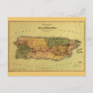 Postal Mapa de Puerto Rico (1886)