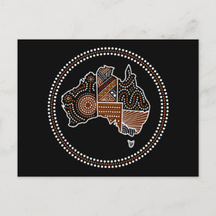Postal Mapa de puntos de Australia
