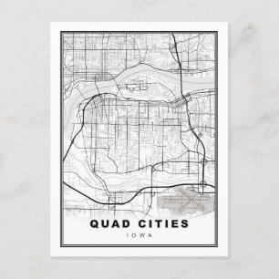 Postal Mapa de Quad Cities