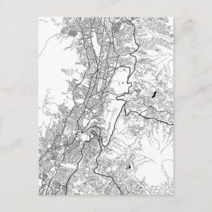 Postal Mapa de Quito Ecuador