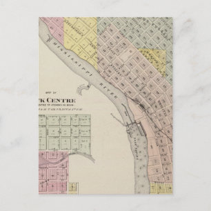 Postal Mapa de raids sauditas, Mapa del Centro Sauk, Minn