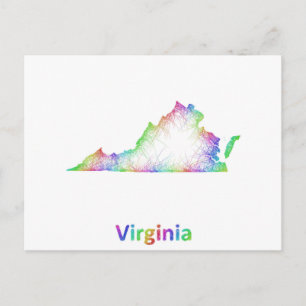 Postal Mapa de Rainbow Virginia