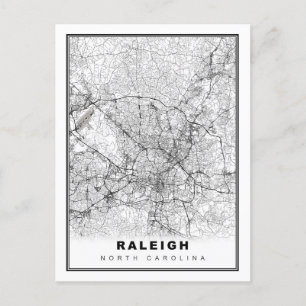 Postal Mapa de Raleigh
