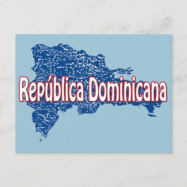 Postal Mapa de República Dominicana (Anverso)
