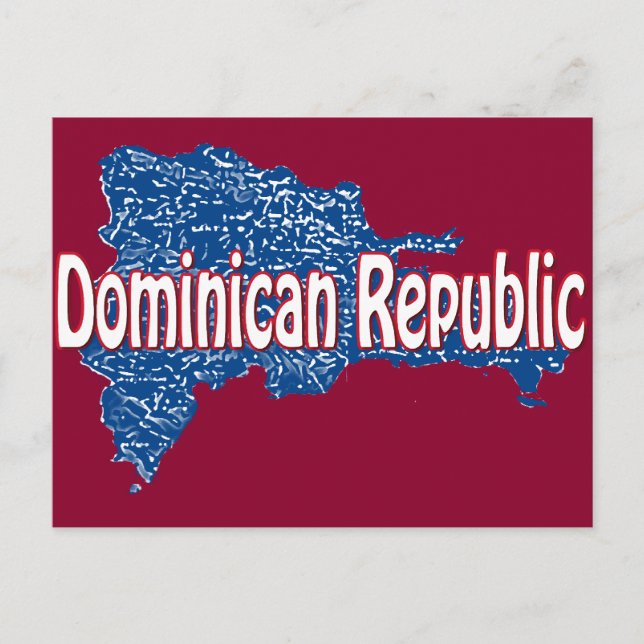 Postal Mapa de República Dominicana (Anverso)