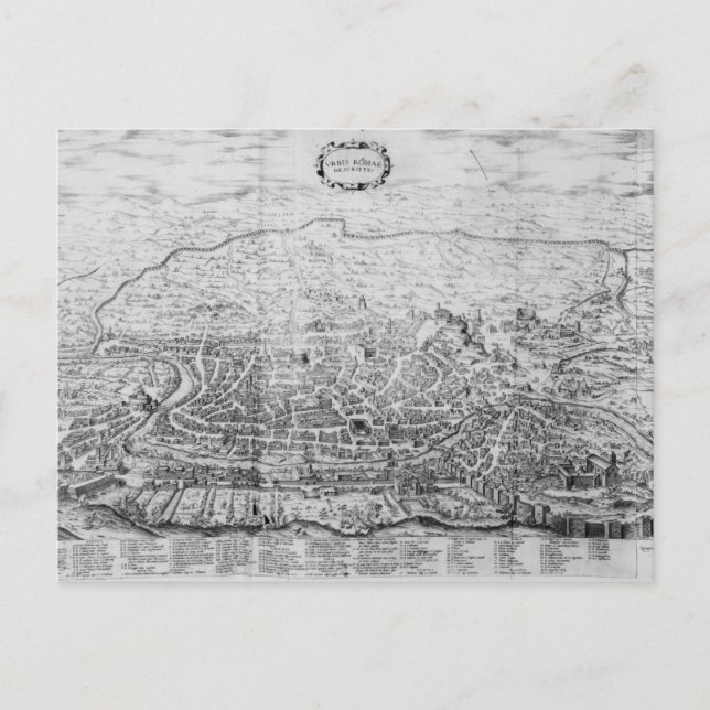Postal Mapa de Roma (Anverso)