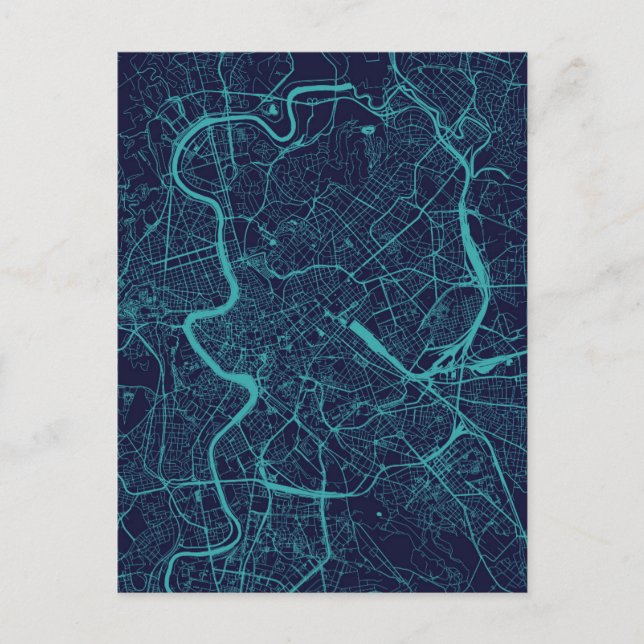 Postal Mapa de Roma (Anverso)