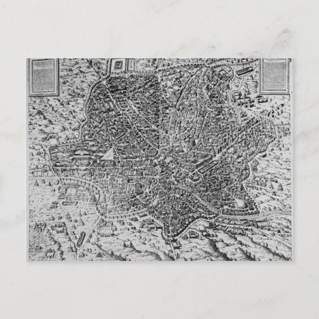 Postal Mapa de Roma, 1579 (Anverso)