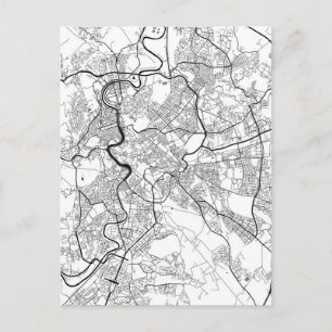 Postal Mapa de Roma Italia