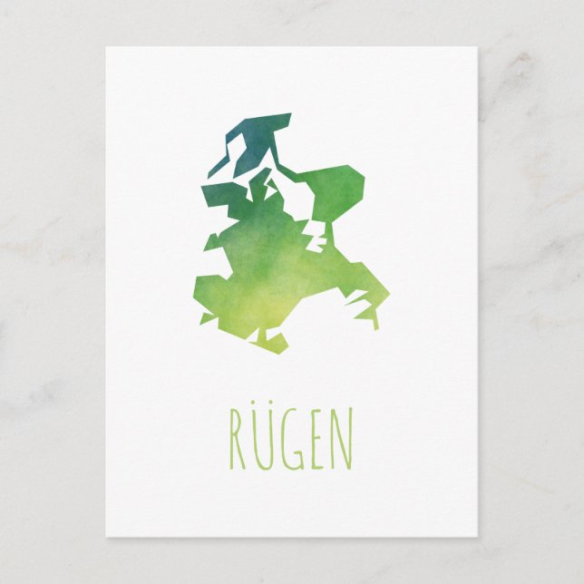 Postal Mapa de Rügen (Anverso)
