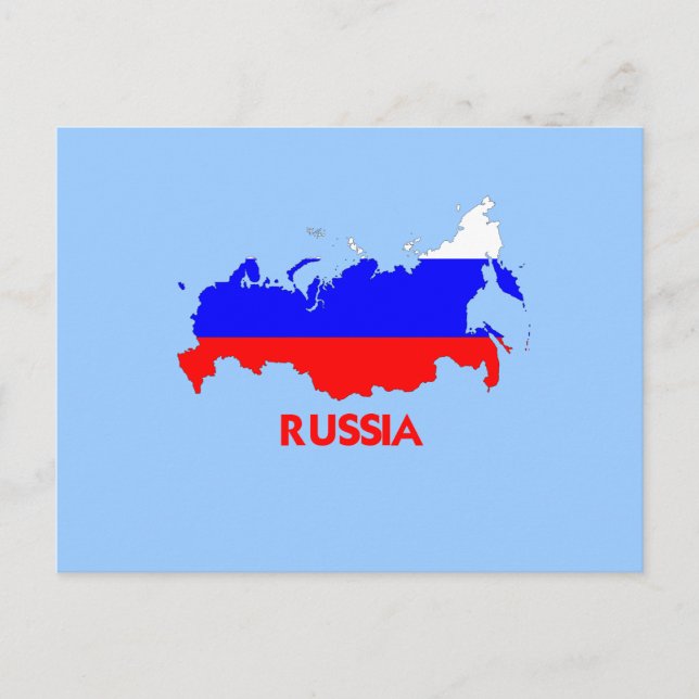 POSTAL MAPA DE RUSIA (Anverso)