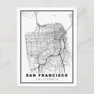 Postal Mapa de San Francisco