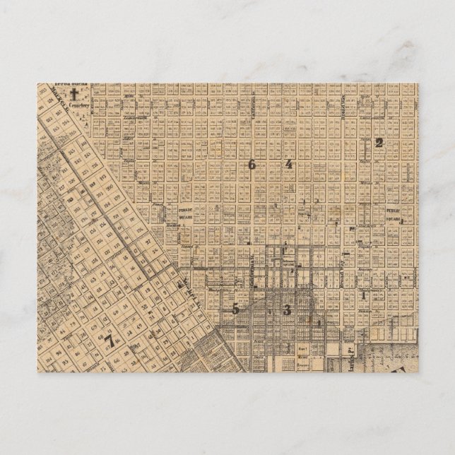 Postal Mapa de San Francisco (Anverso)