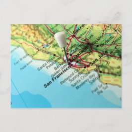 Postal Mapa de San Francisco, Estados Unidos