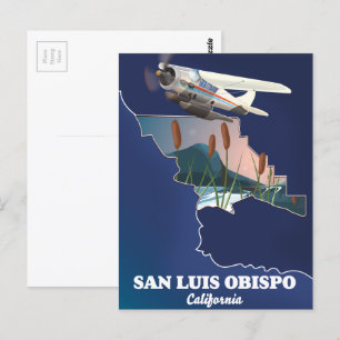 Postal Mapa de San Luis Obispo California