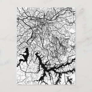 Postal Mapa de São Paulo Brasil