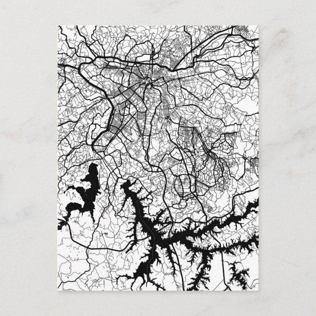 Postal Mapa de São Paulo Brasil (Anverso)