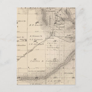 Postal Mapa de sección del condado de Tulare T15S R25E