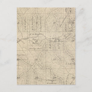 Postal Mapa de sección del condado de Tulare T15S R27E