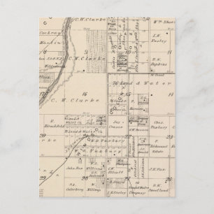 Postal Mapa de sección del condado de Tulare T16S R23E