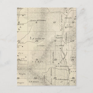 Postal Mapa de sección del condado de Tulare T17S R27E